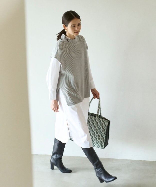 UNFILO イージーケア シャツワンピース オフ