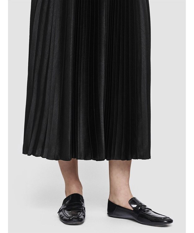 JOSEPH プレーテッドウールルレックス　プリーツスカート Black