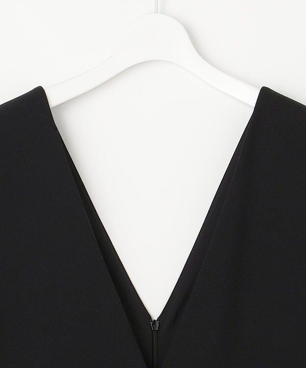 UNFILO L 【洗える/ストレッチ/シワになりにくい】ストレッチダブルクロス ブラック