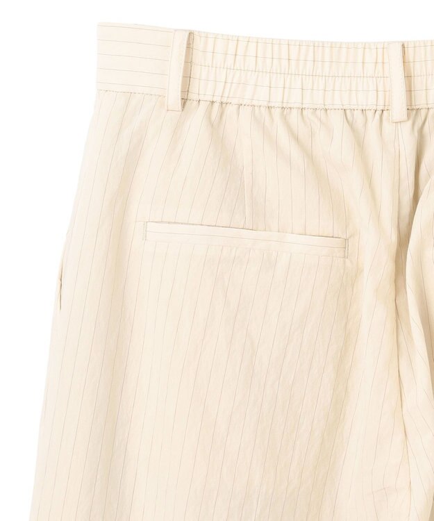 UNFILO L シアーワイドパンツ ベージュストライプ