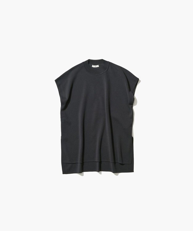 ATON 50/2 NATURAL DYED ORGANIC | モックネックプルオーバー CHARCOAL GRAY