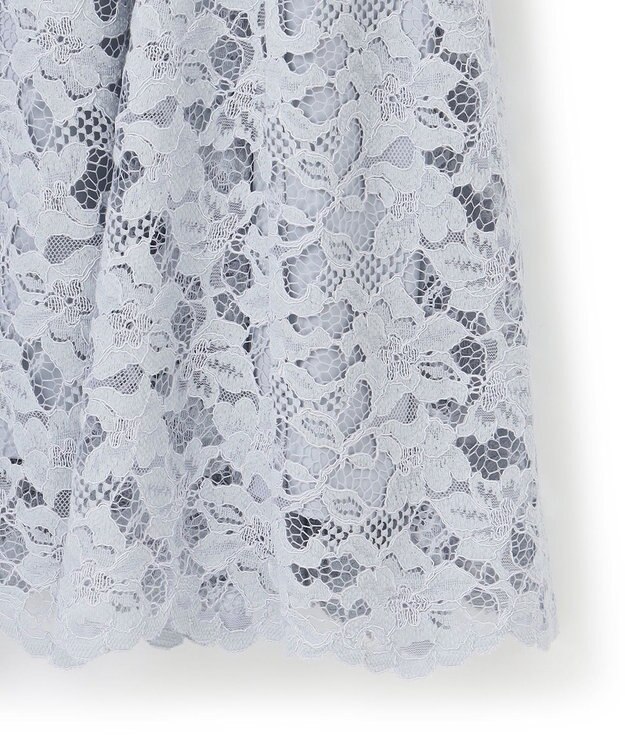 23区 L 【APPLAUDIR】ラッセルフラワーレース ドレス ライトグレー系