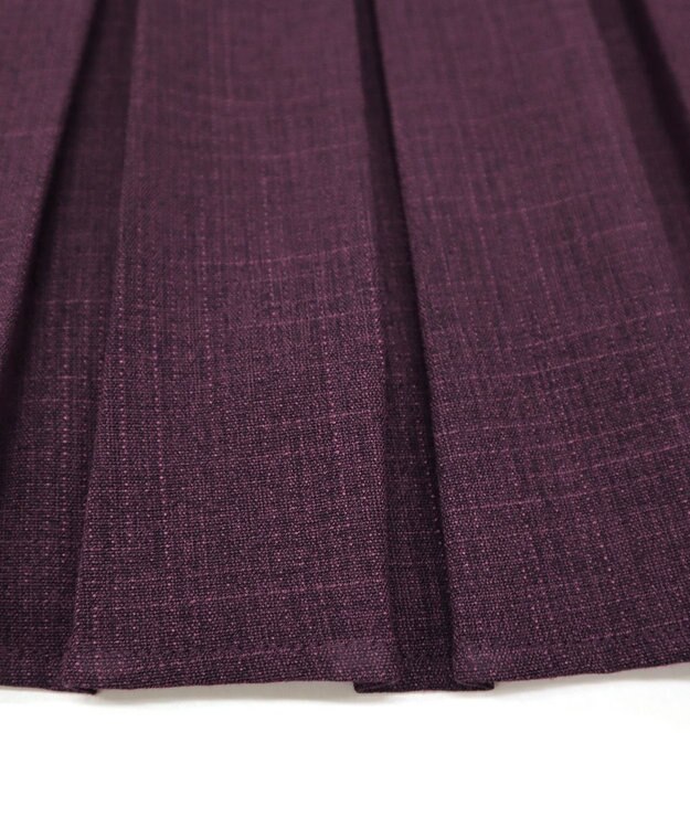 Tiaclasse 【洗える】プリーツワンピース ワイン