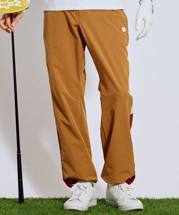 PW CIRCULUS 【MEN】サイドラインストレートワイドパンツ ゴルフ ベージュ系