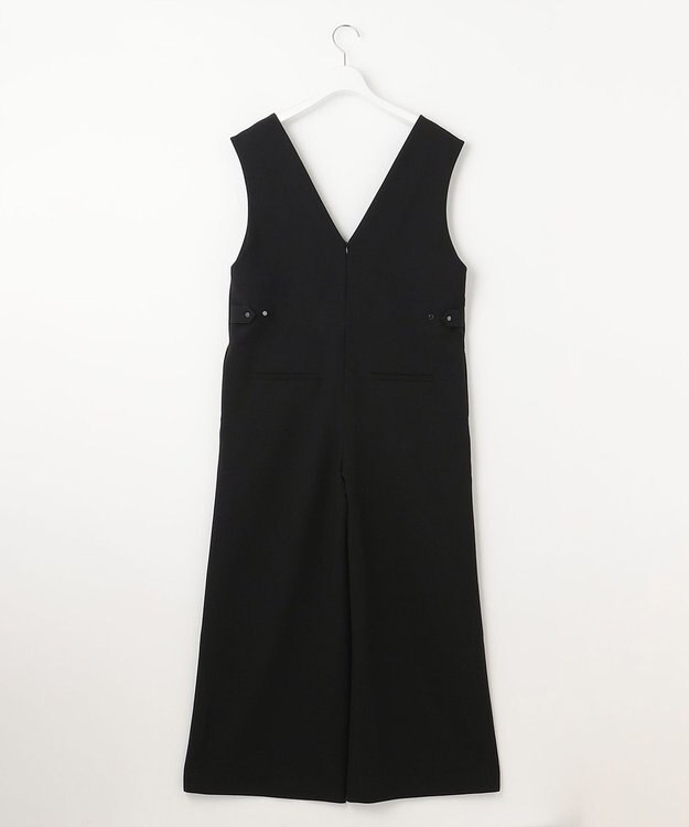 UNFILO L 【洗える/ストレッチ/シワになりにくい】ストレッチダブルクロス ブラック