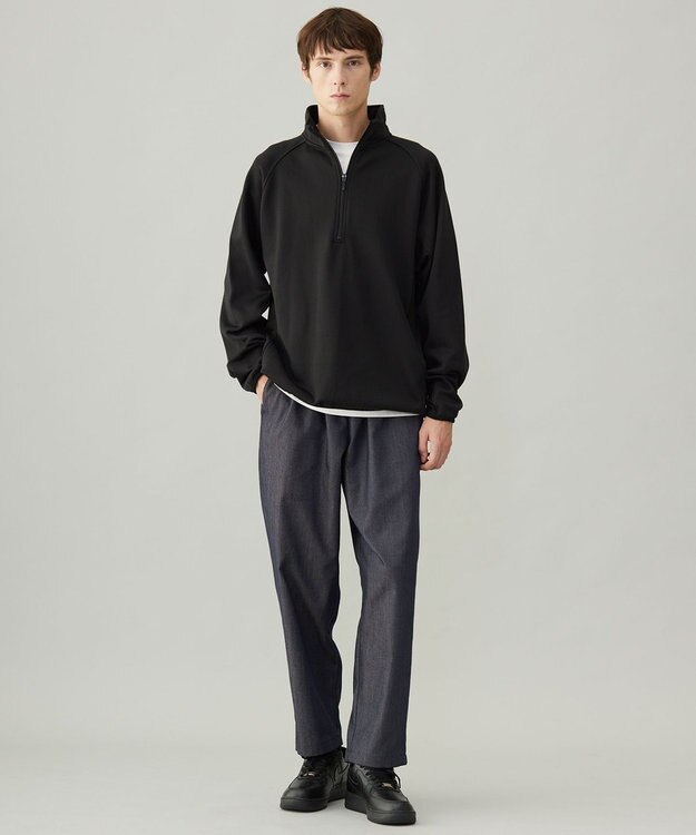 UNFILO MENS 【新色追加】FINE MOVE デニム イージーギャザーパンツ [24年商品] スモーキー ブルー