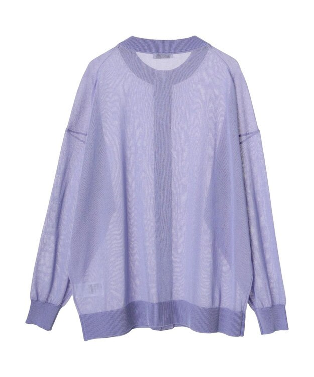 earth music&ecology シアーニットカーディガン Light Purple