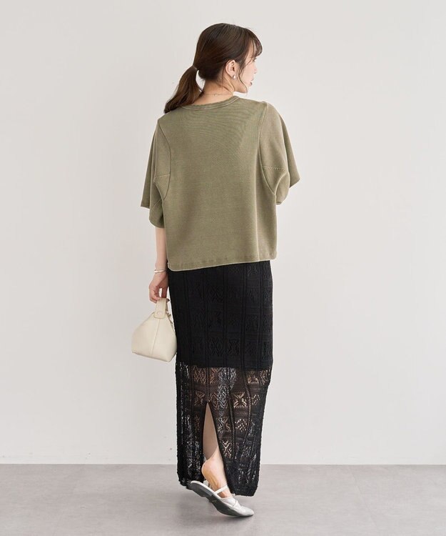 Green Parks ・ＳＵＧＡＲ　ＳＰＯＯＮ　ワイドスリーブＴＥＥ Khaki