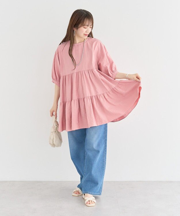 Green Parks ・ＥＬＥＮＣＡＲＥ　ＤＵＥ　Ｗウエストデニムパンツ Light Indigo