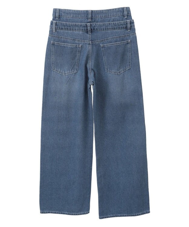 Green Parks ・ＥＬＥＮＣＡＲＥ　ＤＵＥ　Ｗウエストデニムパンツ Light Indigo