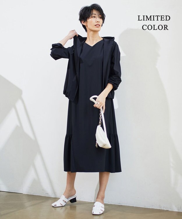 ICB 【接触冷感・UVカット・速乾・洗える】マットスキューバ パーカー ネイビー系［WEB限定］