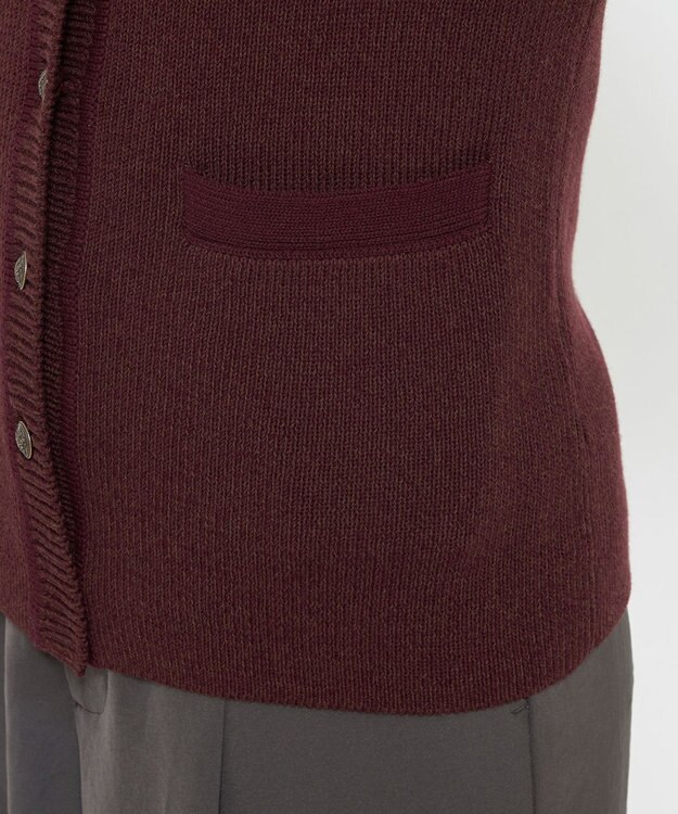 uncrave 【モデル村岡美里さん × uncrave STANDARD】ニットジャケット ボルドー