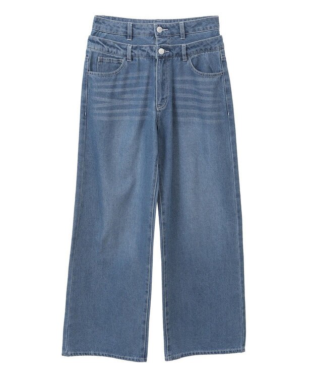 Green Parks ・ＥＬＥＮＣＡＲＥ　ＤＵＥ　Ｗウエストデニムパンツ Light Indigo