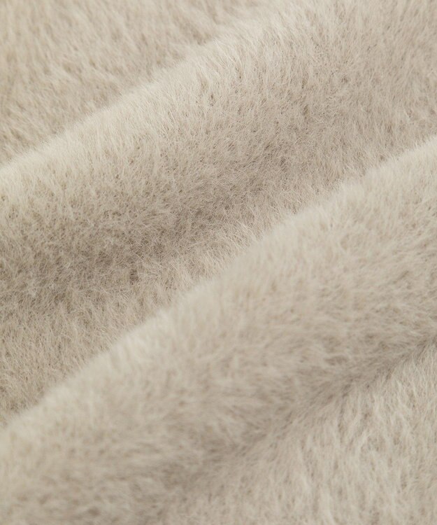 Green Parks シャギークルーネックニットプルオーバー Gray Beige