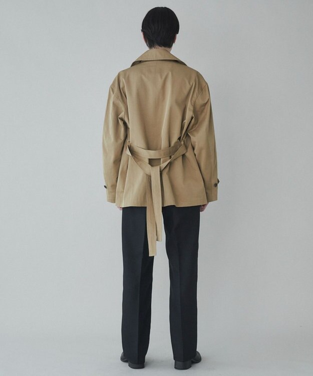 WEGO 【ユニセックス着用ITEM】ショートトレンチジャケット ベージュ