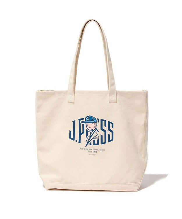 J.PRESS MEN 【AaronChang】【UNISEX】コットンキャンバス トートバッグ ホワイト系