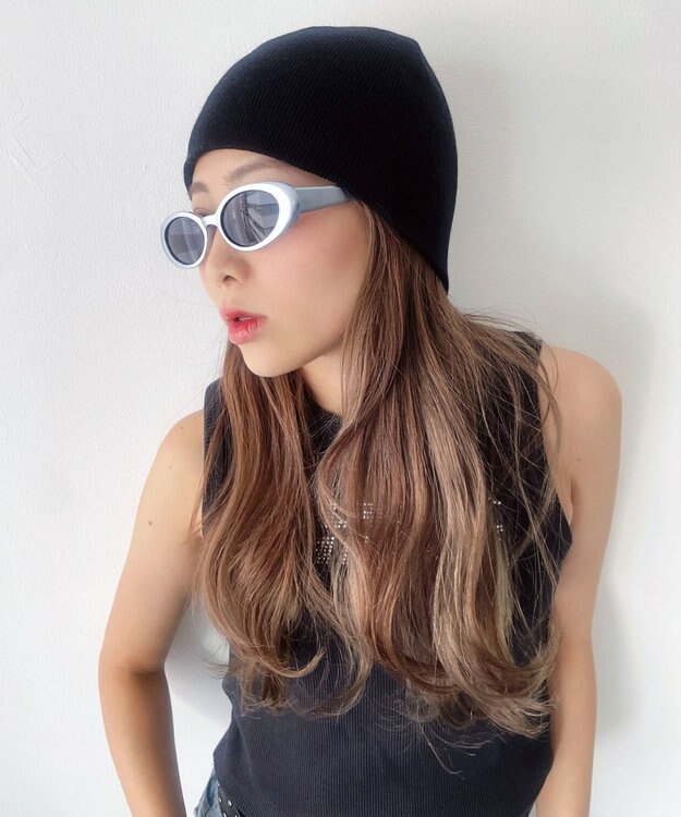 WEGO オーバルカラーレンズアイウェア シルバー