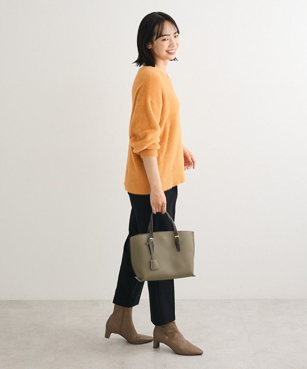 Green Parks シャギークルーネックニットプルオーバー Orange