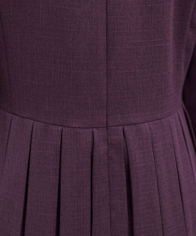 Tiaclasse 【洗える】プリーツワンピース ワイン