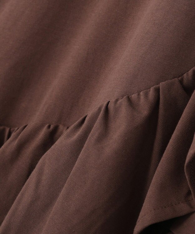 earth music&ecology 【接触冷感】ラッフルヘムプルオーバー Brown