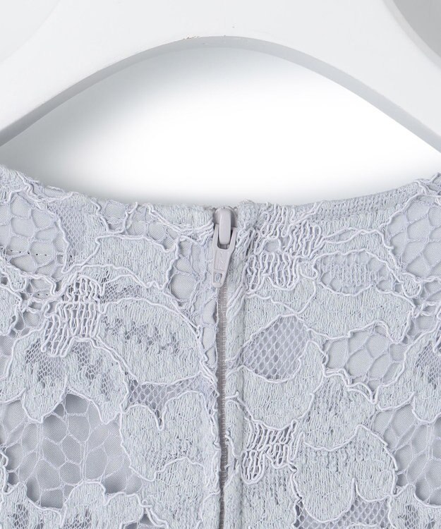 23区 L 【APPLAUDIR】ラッセルフラワーレース ドレス ライトグレー系