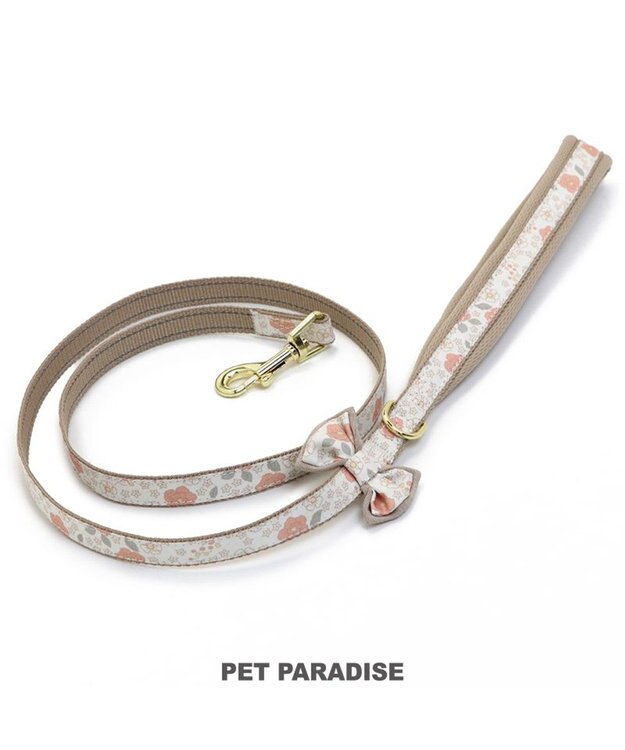 PET PARADISE 花柄 リード【ＳＳ~Ｓ】 小型犬 茶系