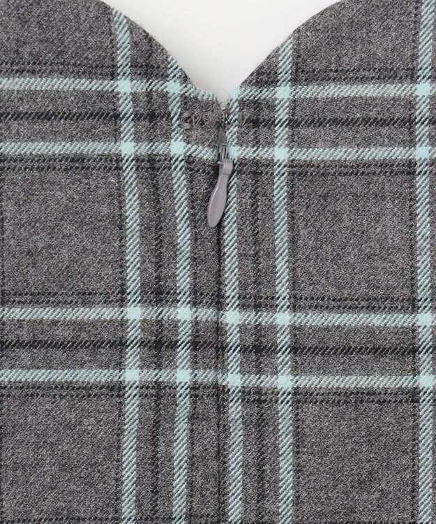 ANY KIDS チェック柄 ジャンパースカート グレー系チェック