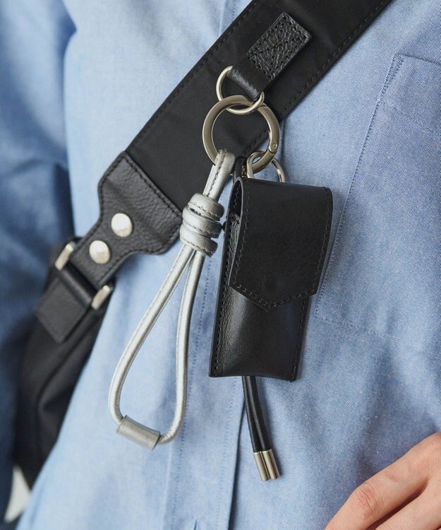 russet 【2025AW新作】リップポーチ付きレザーチャーム(Z-222) Black