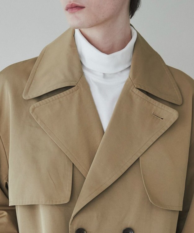 WEGO 【ユニセックス着用ITEM】ショートトレンチジャケット ベージュ