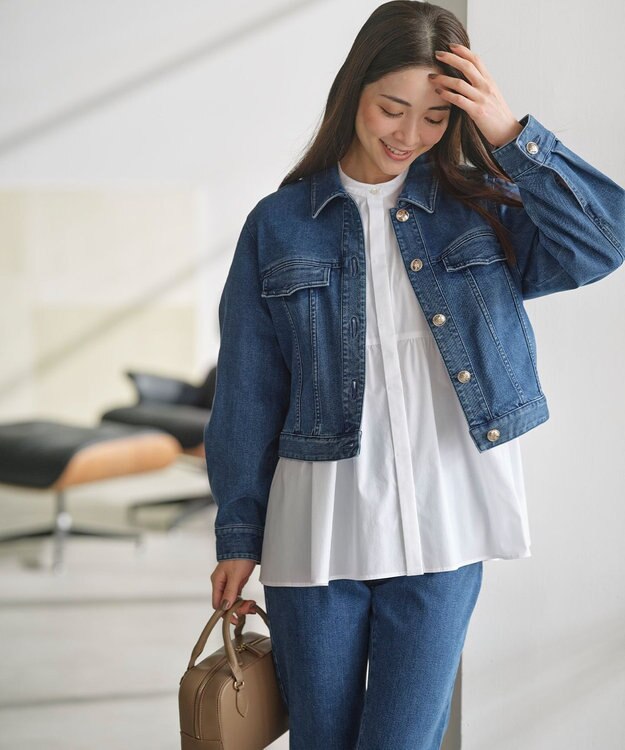 組曲 ライトデニム ジャケット インディゴネイビー系