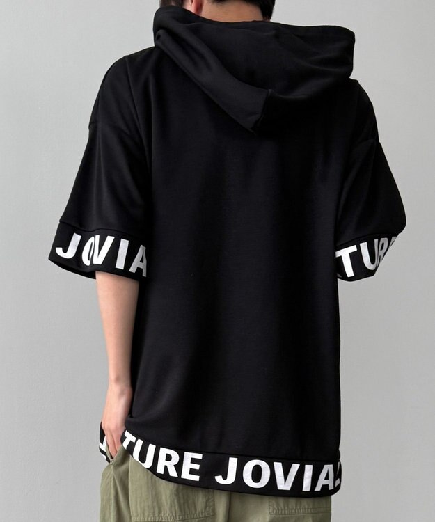 WEGO 【MLXLサイズ展開】グラフィックZIPパーカー（SS） ブラック