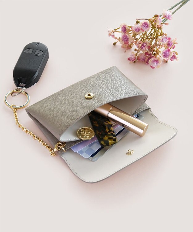 TOCCA TOCCA CLOVER KEYPOUCH キーリング付きマルチポーチ グレー系