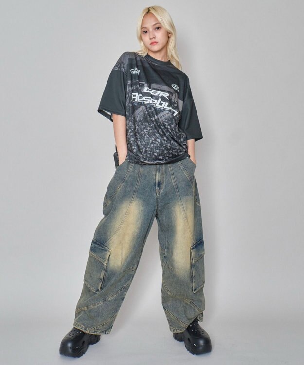 WEGO 【ユニセックス着用/MLサイズ展開】フォトゲームグラフィックT（SS） ブラック