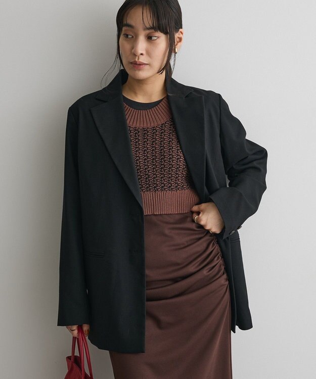 CRAFT STANDARD BOUTIQUE ウールライクオーバーサイズジャケット Black