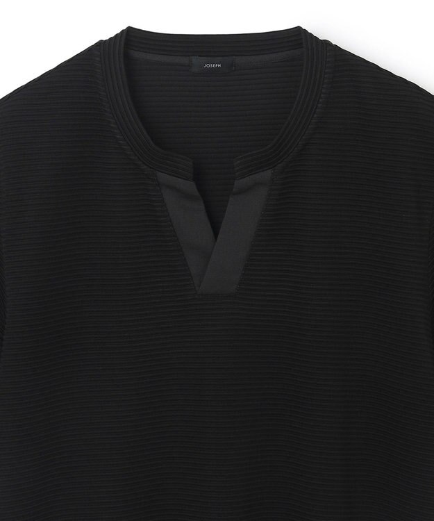 JOSEPH HOMME タックリップルジャージー　キーネック ブラック系