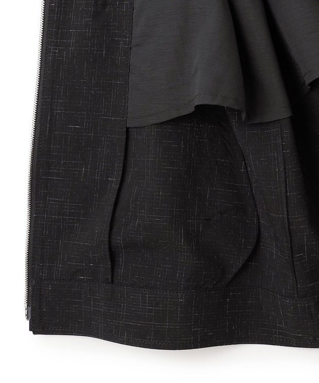 JOSEPH HOMME 【HIGH GRADE LINE】カスリウールワッシャー　ジップアップブルゾン ブラック系