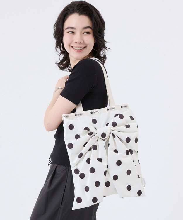 LeSportsac LG BOW EMERALD TOTE/ノワールポルカドットスナイデル ノワールポルカドットスナイデル