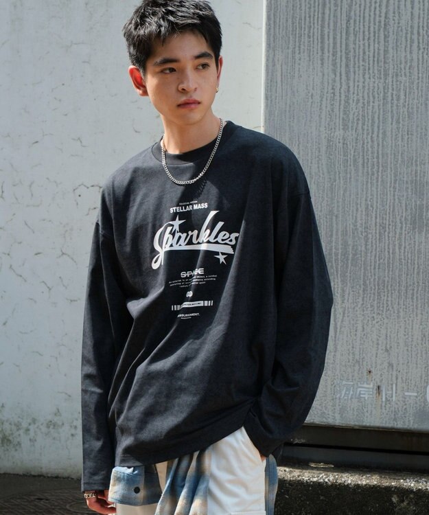 WEGO 【ユニセックス着用ITEM】スノーダイグラフィックT（LS） ブラック