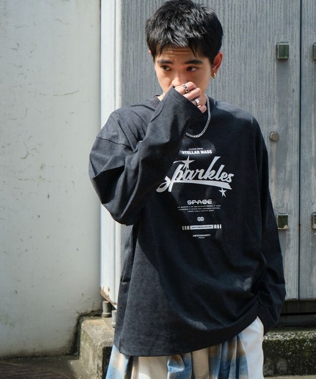 WEGO 【ユニセックス着用ITEM】スノーダイグラフィックT（LS） ブラック