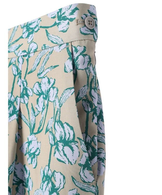 Green Parks Ｂ．レーヨン混プリントパンツ Gray