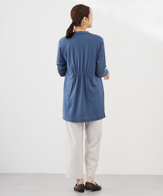 J.PRESS LADIES セルロースジャージー カットソー ダルブルー系