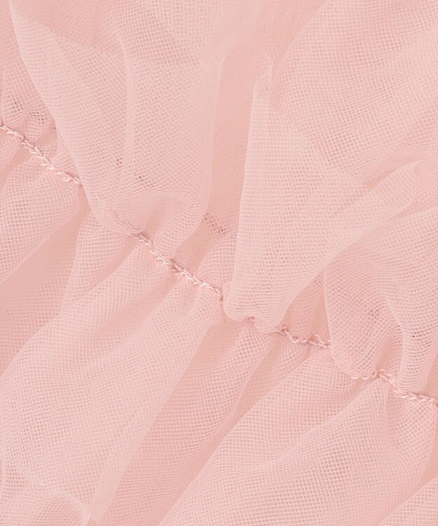 Feroux 【洗える】チュールキャミレイヤード カットソー ワンピース ブラック系