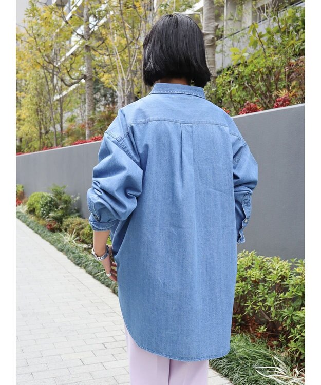 AMERICAN HOLIC ドロップショルダーＢＩＧシャツ／Ｂ．ＨＰＯＬＯＣＬＵＢ Light Indigo