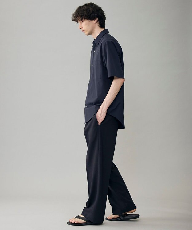 UNFILO MENS ウーリーノ 2タックスラックス ネイビー