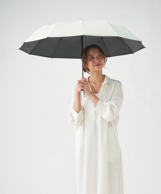 MOONBAT 【遮光100％/超軽量/耐久性】マジで軽い傘 晴雨兼用 折りたたみ日傘 マジカルテックプロテクション Tough 12 rib 55cm ホワイト