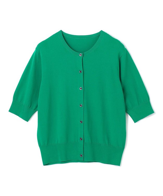 UNFILO L スゴ機能美 ハーフスリーブ カーディガン グリーン