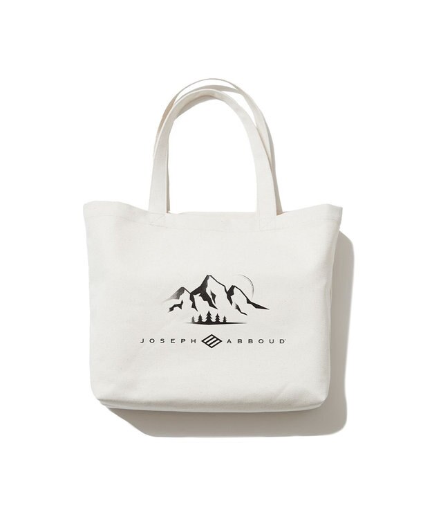 JOSEPH ABBOUD MOUNTAIN 【UNISEX】キャンバストートバック アイボリー系