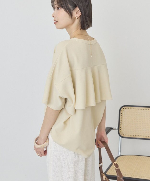 AMERICAN HOLIC 【先行予約】【WEB限定】バックフリル半袖プルオーバー Light Beige