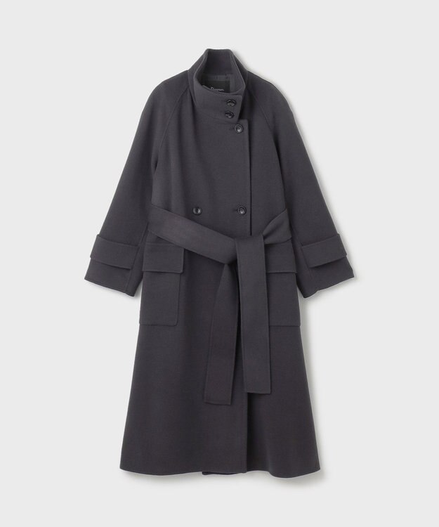 GRACE CONTINENTAL ウールカシミヤリバーコート チャコール