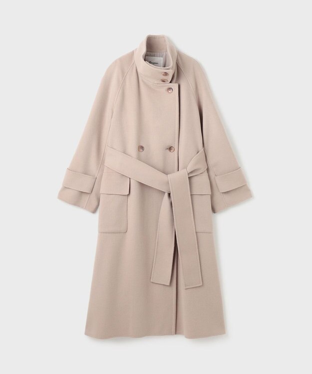 GRACE CONTINENTAL ウールカシミヤリバーコート ベージュ